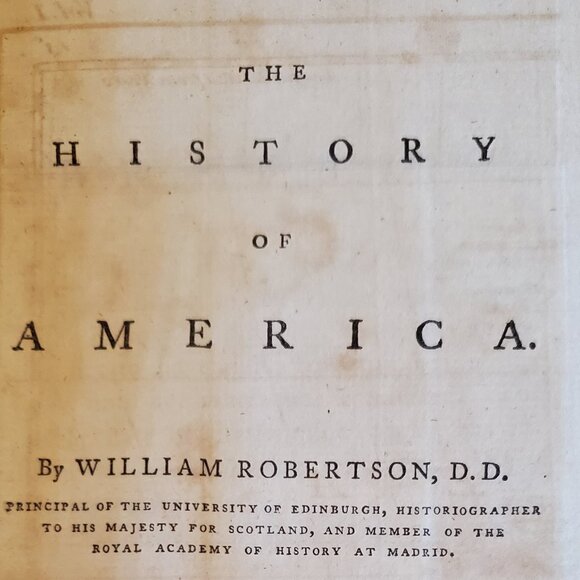 The History of America. In Three Volumes 1783 5th Edition - Picture 1 of 16